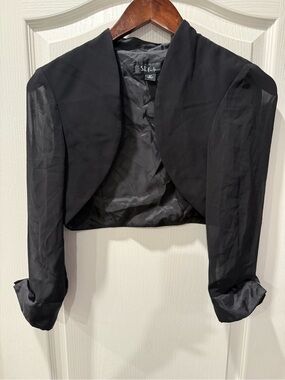S.L. Fashions Black Cropped Bolero Blazer